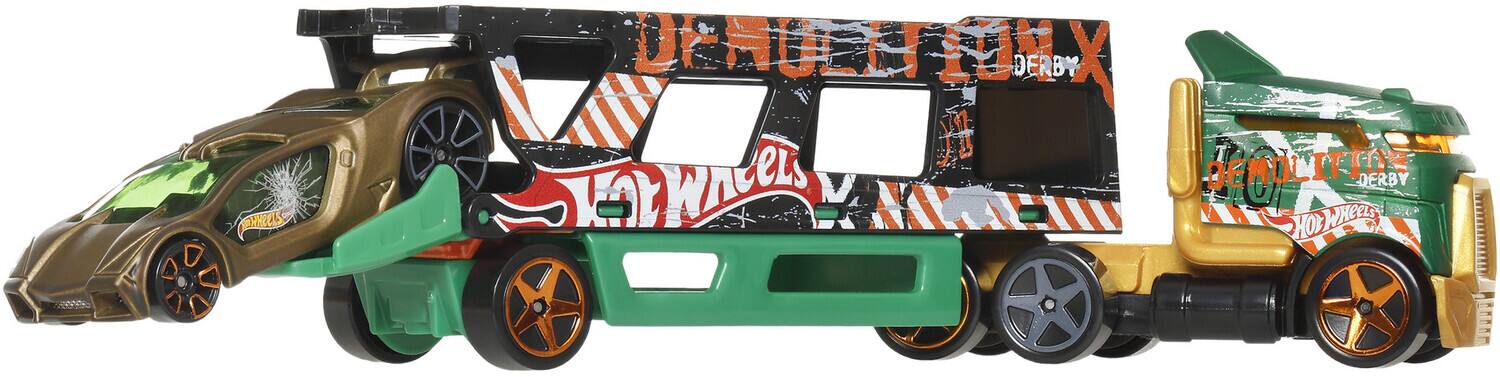 Sure! Here is the corrected and grouped text from the image:

- Hot Wheels
- Demolition Derby
- Hot Wheels
- Demolition Derby