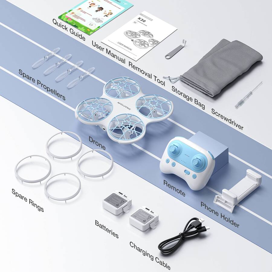 Snaptain K30 Mini 720P HD Camera Drone with Colorful Lighting and