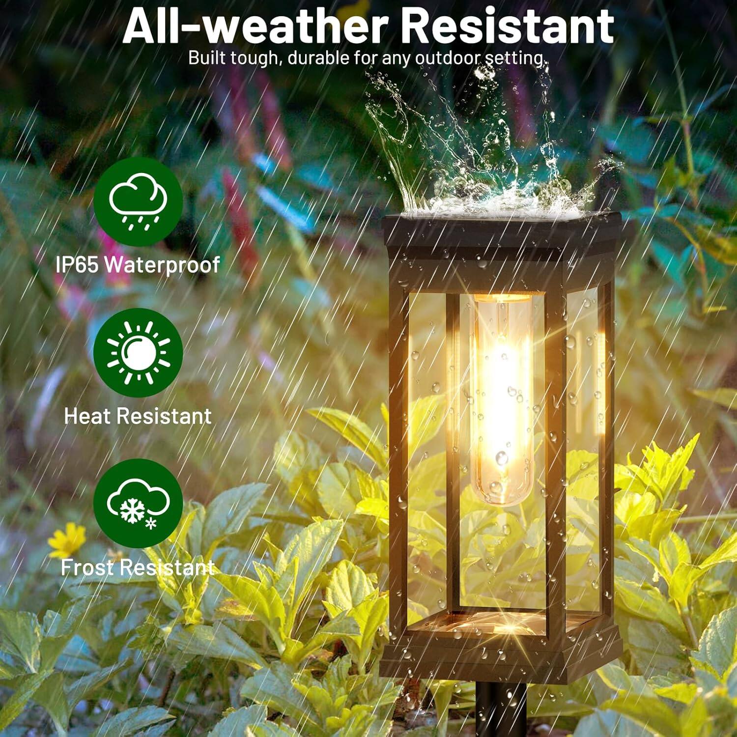 All-weather Resistant  
Built tough, durable for any outdoor setting.  

IP65 Waterproof  
Heat Resistant  
Frost Resistant