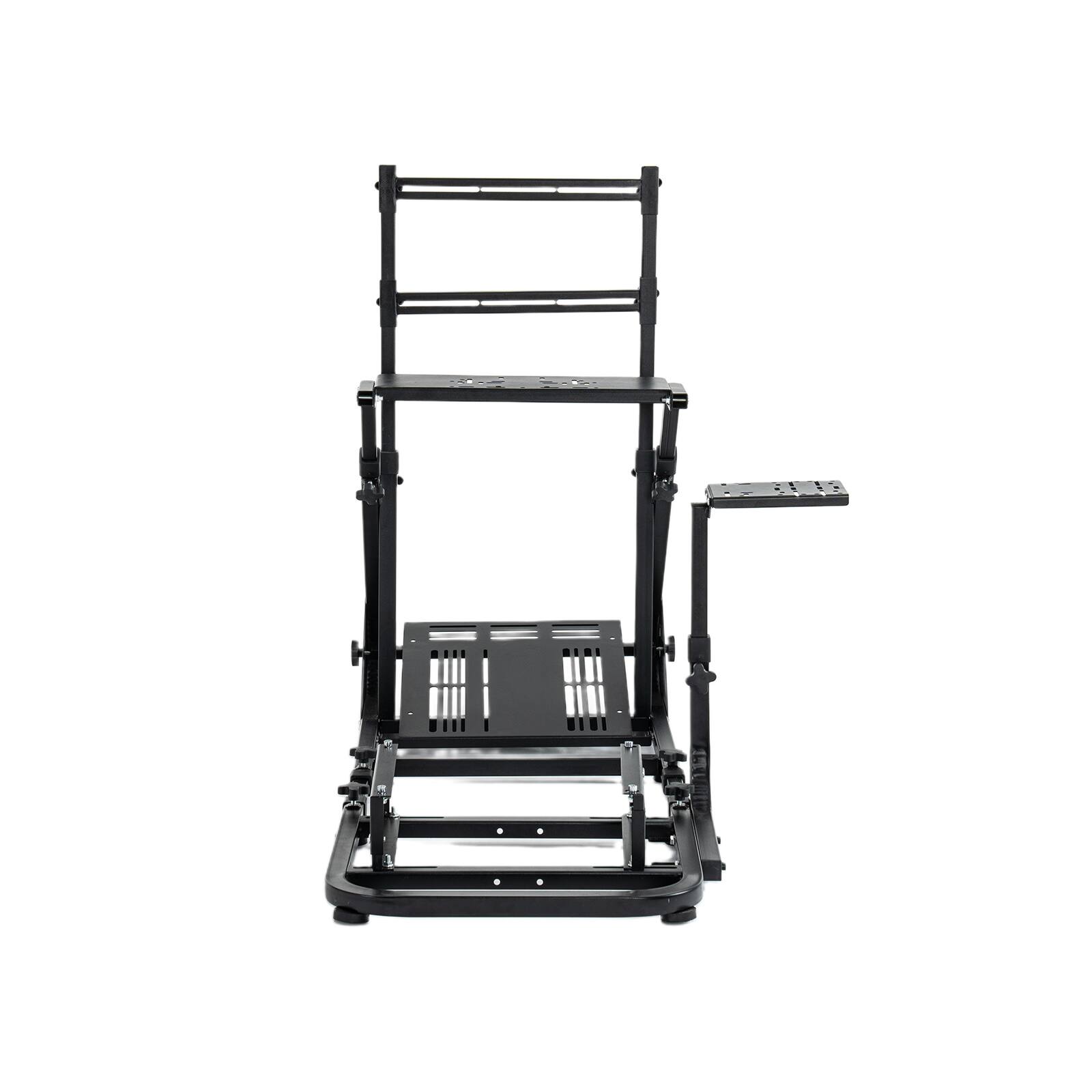 Angle. MOOSOO - Racing wheel cockpit, compatible with Fanatec, PXN, Thrustmaster, and Logitech adjustable driving simulators - Black.