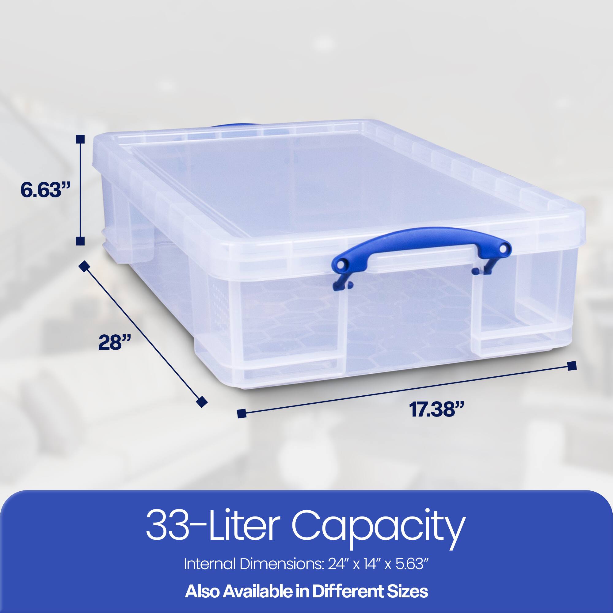 33-Liter Capacity  
Internal Dimensions: 24" x 14" x 5.63"  
Also Available in Different Sizes