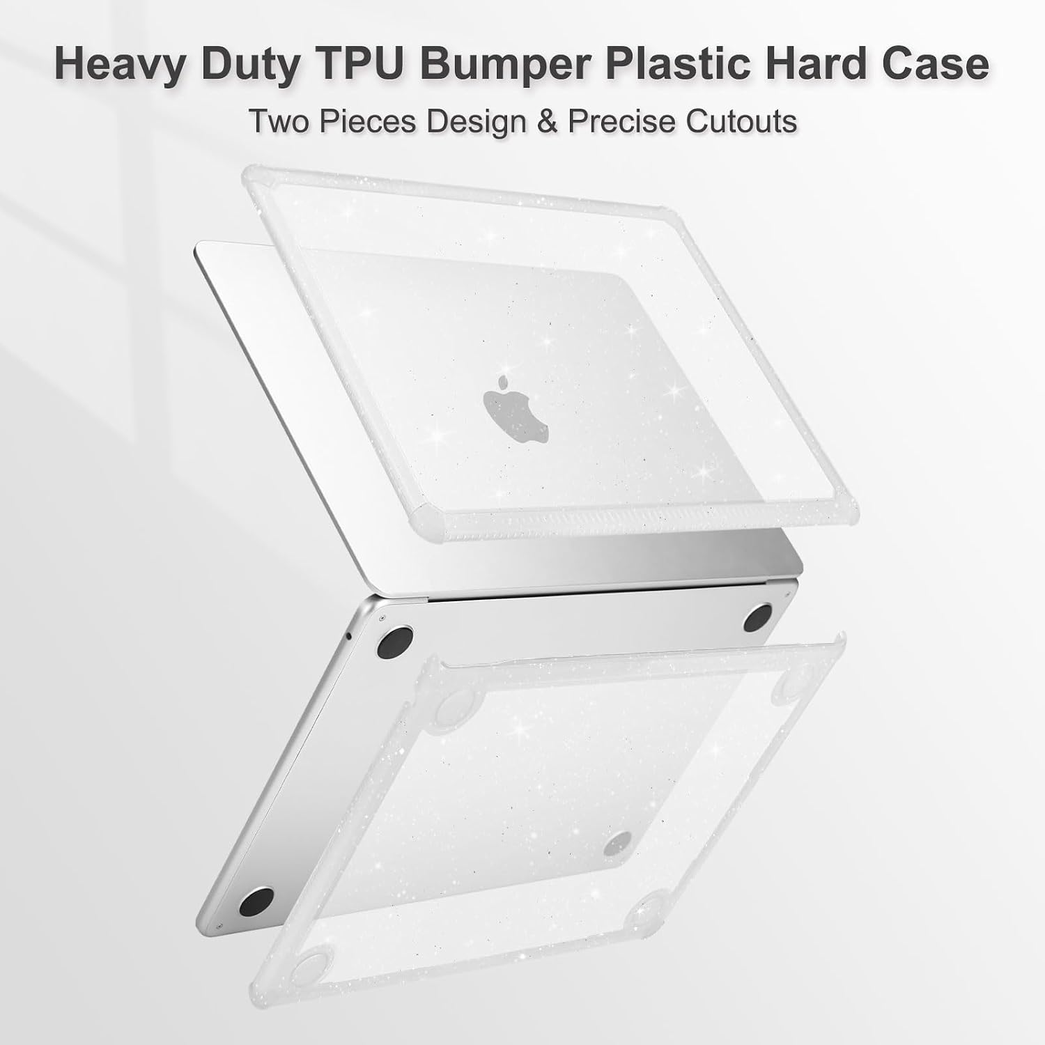 Heavy Duty TPU Bumper Plastic Hard Case  
Two Pieces Design & Precise Cutouts