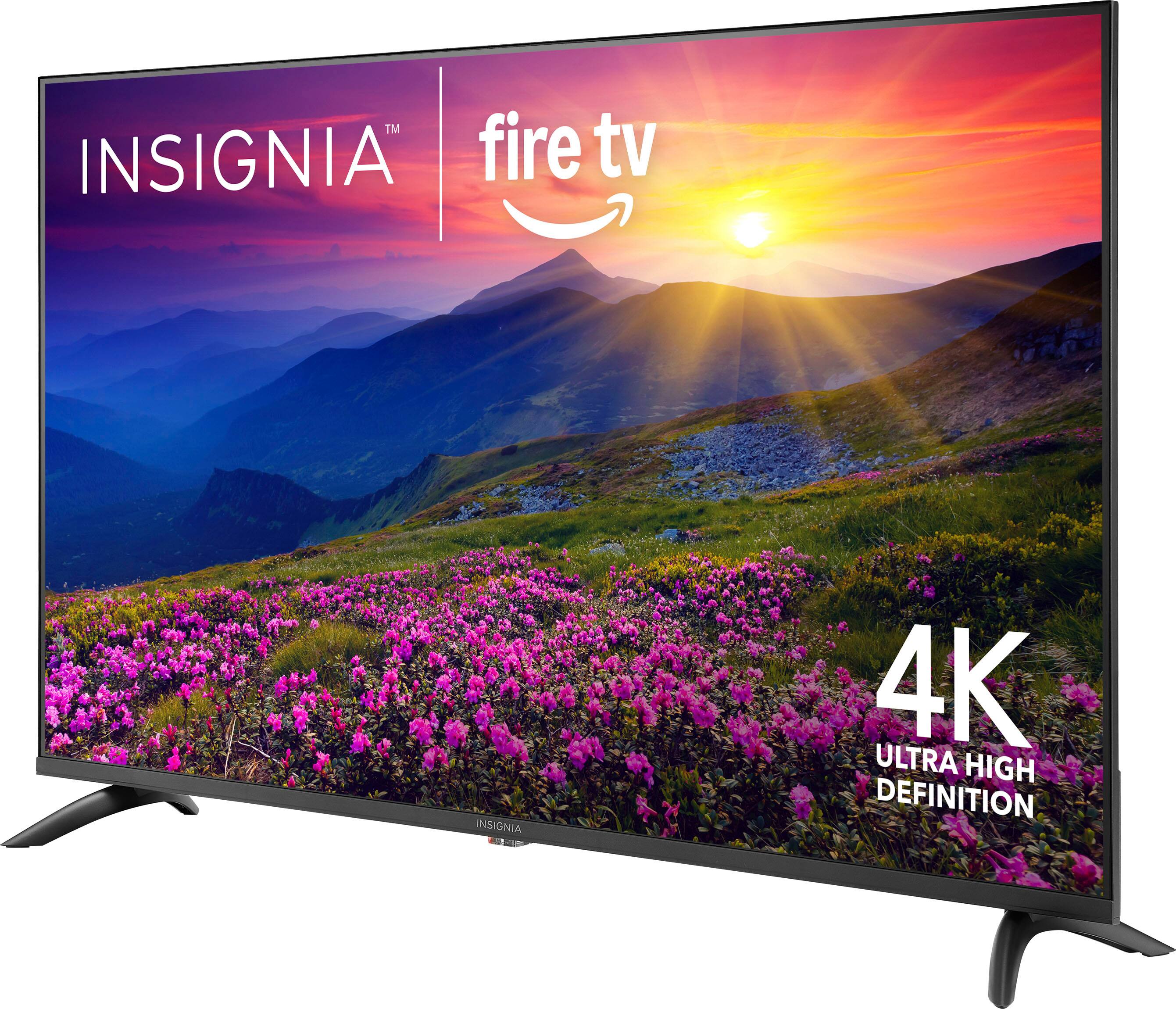 Insignia 43" Class F50 Series LED 4K UHD Smart Fire TV front and back view