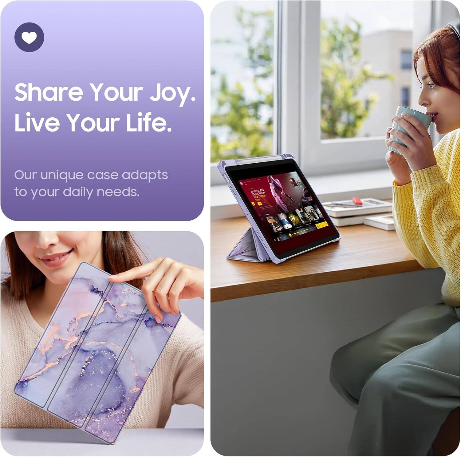 Share Your Joy. Live Your Life.

Our unique case adapts to your daily needs.