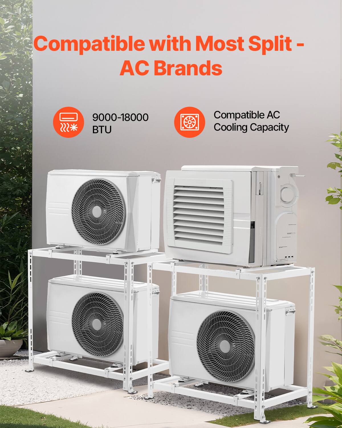 Compatible with Most Split-AC Brands  
9000-18000 BTU  
Compatible AC Cooling Capacity