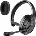 Front. EKSA Telecom - H1 Pro AI-Powered Wireless Headset - Black.