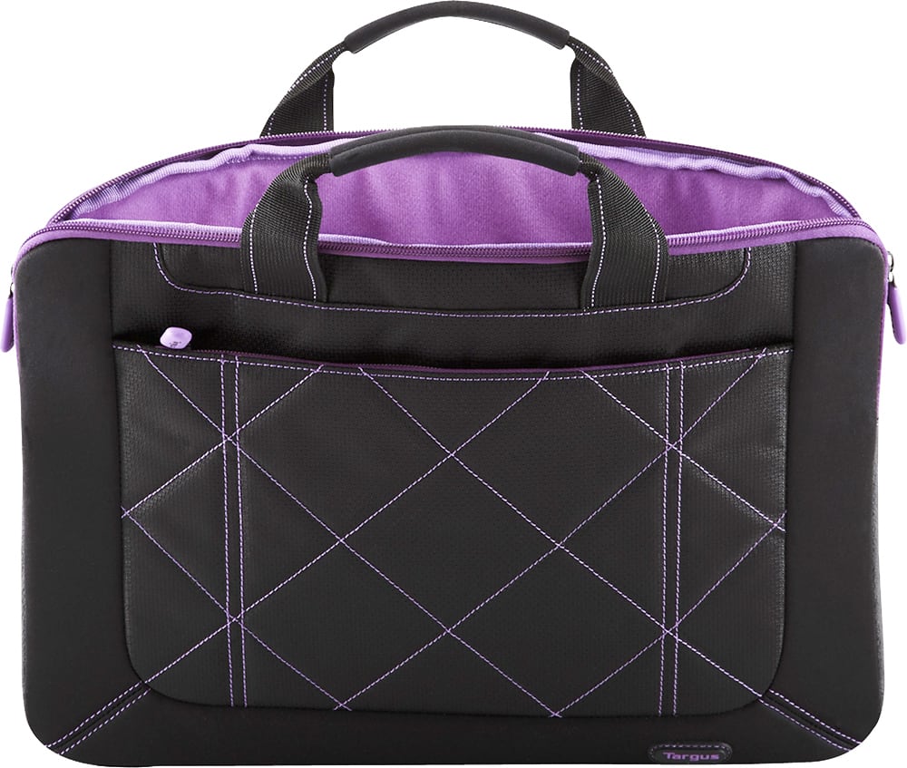 Back. Targus - Pulse Laptop Sleeve for 16" Laptop - Black/Purple.