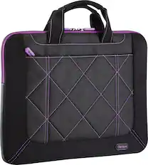 Front. Targus - Pulse Laptop Sleeve for 16" Laptop - Black/Purple.