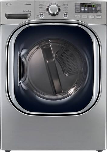 Front Standard. LG - SteamDryer 7.4 Cu. Ft. 14-Cycle Ultralarge-Capacity Steam Gas Dryer - Graphite Steel.