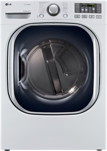  LG - SteamDryer 7.4 Cu. Ft. 14-Cycle Ultralarge-Capacity Steam Electric Dryer - White