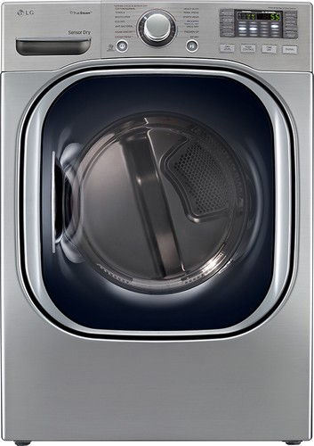  LG - SteamDryer 7.4 Cu. Ft. 14-Cycle Ultralarge-Capacity Steam Electric Dryer - Graphite Steel