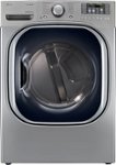 Front Standard. LG - SteamDryer 7.4 Cu. Ft. 14-Cycle Ultralarge-Capacity Steam Electric Dryer - Graphite Steel.
