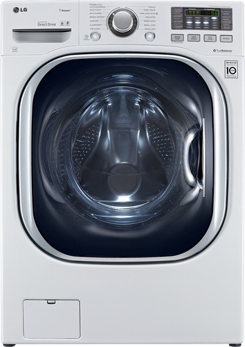  LG - TurboWash 4.3 Cu. Ft. 14-Cycle High-Efficiency Steam Front-Loading Washer - White