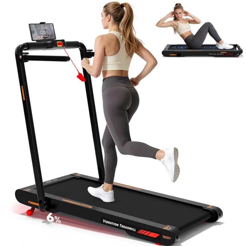 Sperax - Walking Treadmill Pad with APP, 3 in 1 Handlebar Treadmill with 10-level Incline RM-P3pro - Red-Black