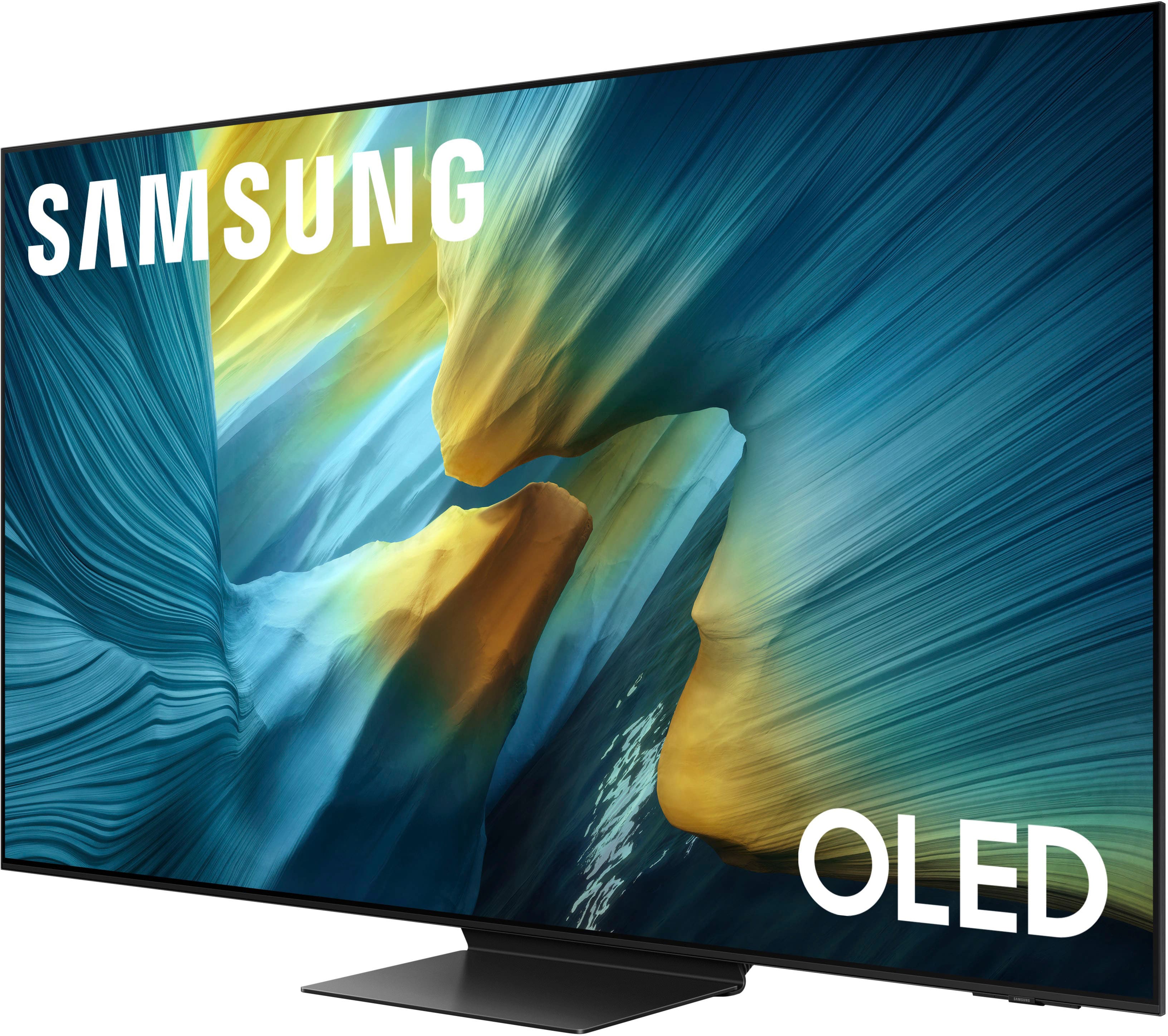 Samsung 77 inch OLED 4K S95F Vision AI Smart TV (2025) front and back view