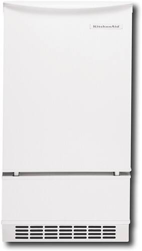 Front Standard. KitchenAid - 18" 50 lb. Built-In Ice Maker - White.