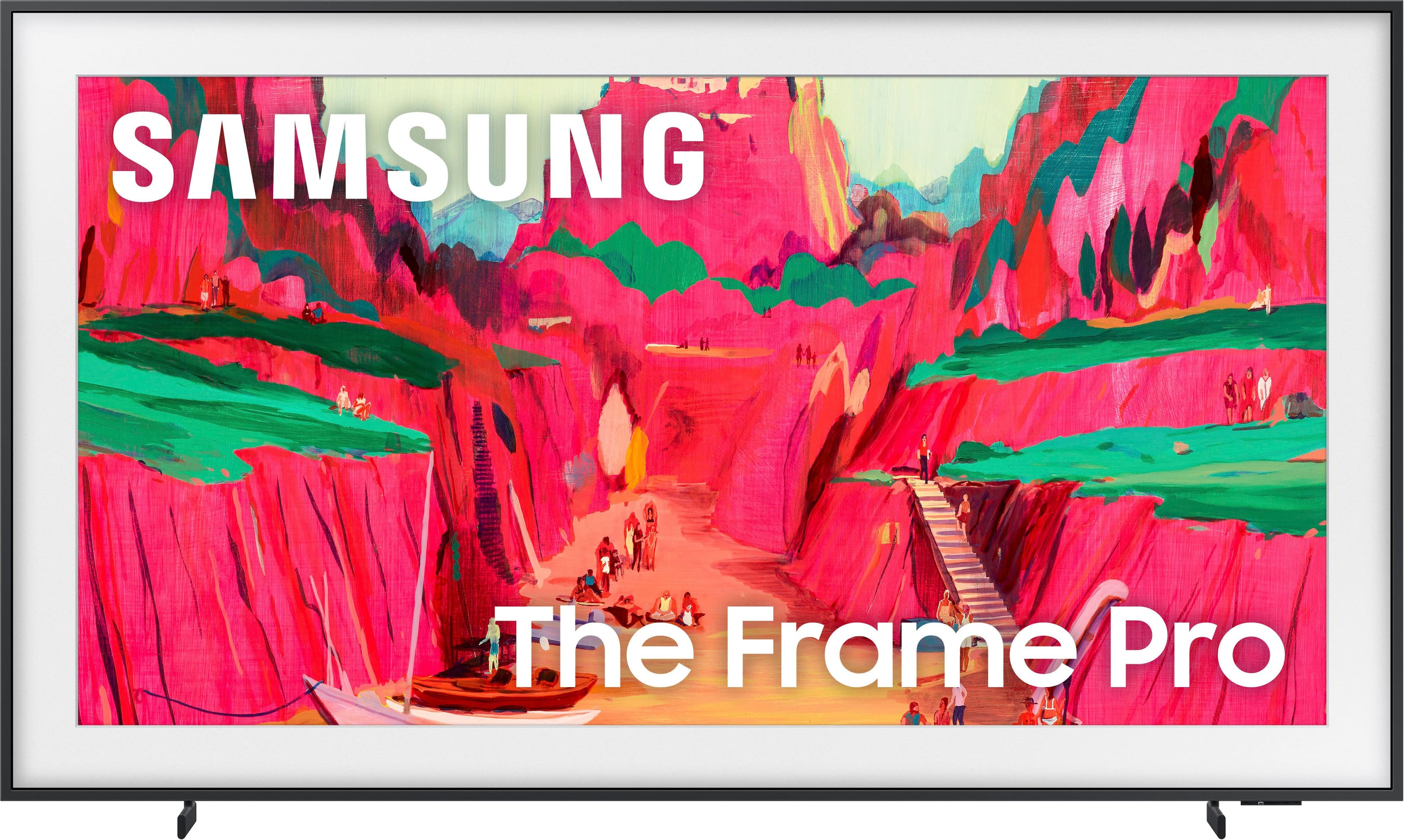 Samsung 85" Class LS03FW The Frame Pro Series Neo QLED 4K UHD Art Mode Samsung Vision AI Smart TV w/ Wall Mount (2025) front and back view