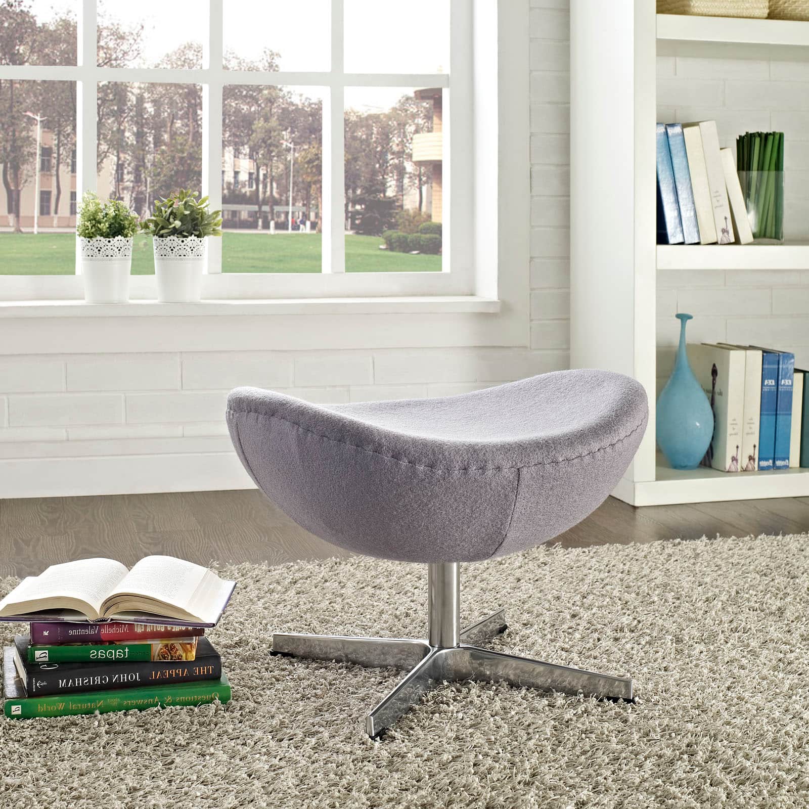 Photos - Pouffe / Bench Modway Glove Wool Ottoman by  - EEI-265-DGR EEI-265-DGR 