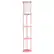 Front. Simple Designs - Round Etagere Storage Floor Lamp with 2 USB, 1 Outlet - Light pink.