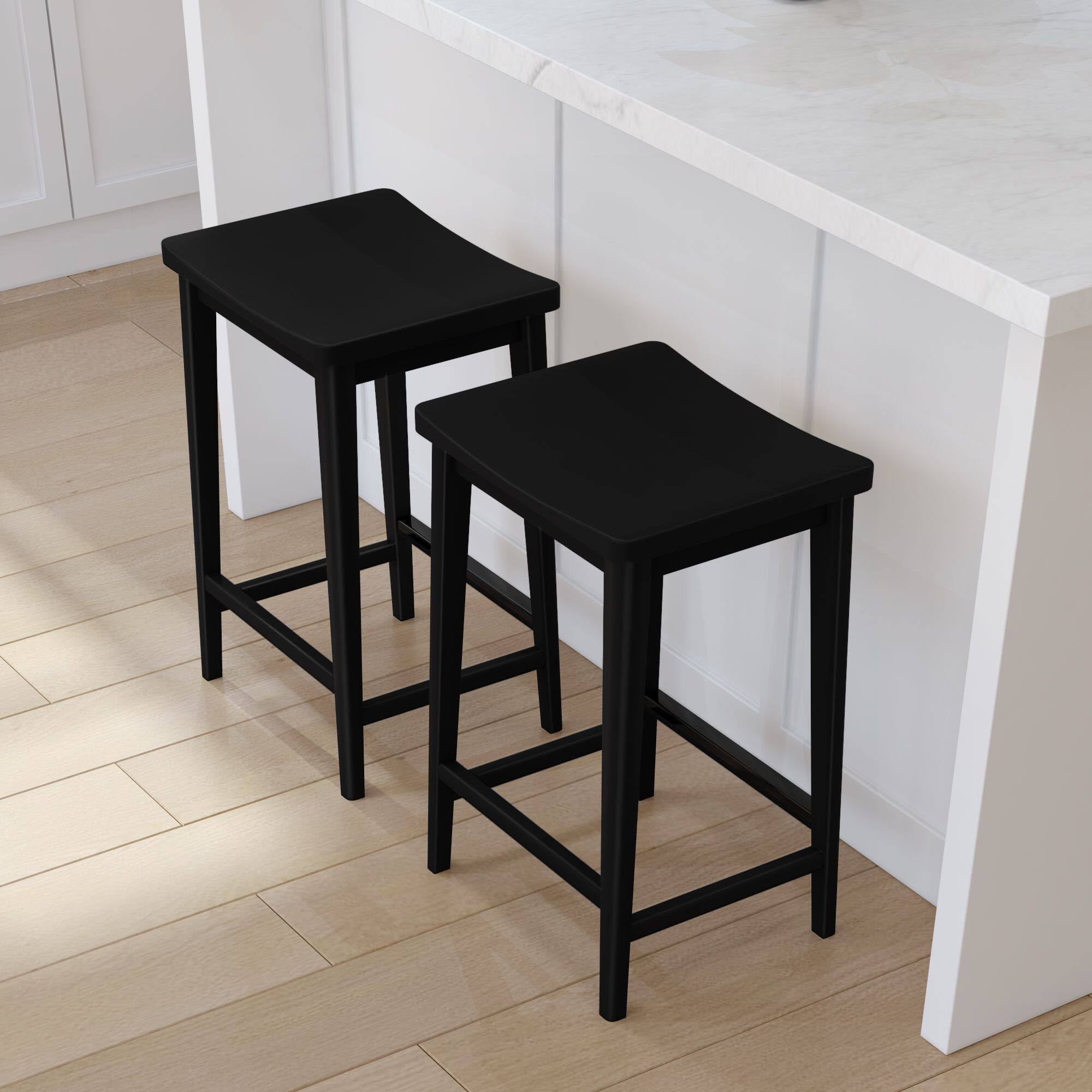 Alt View 9. Plank+Beam - Smythe Stool Counter Height (24in), Black - Black.