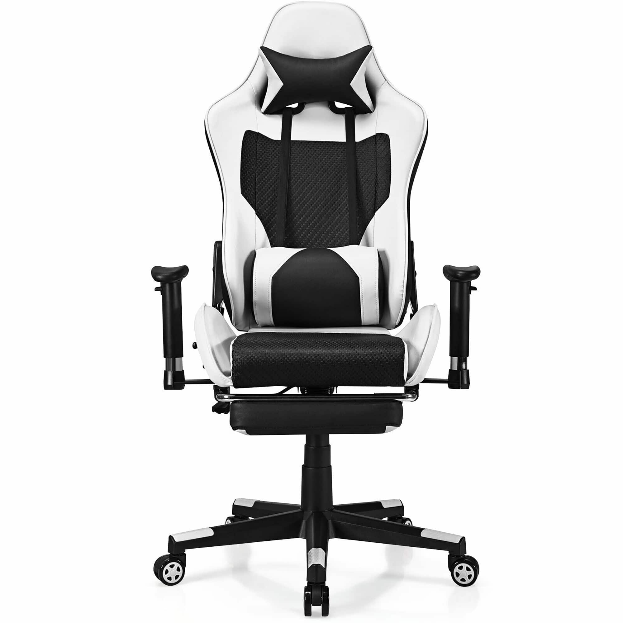 Best Buy: Costway Gaming Massage Reclining Racing Chair with Footrest ...