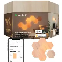 Nanoleaf - Elements Hexagons Smarter Kit (7 Panels) - Wood Look - Alt_View_Zoom_23