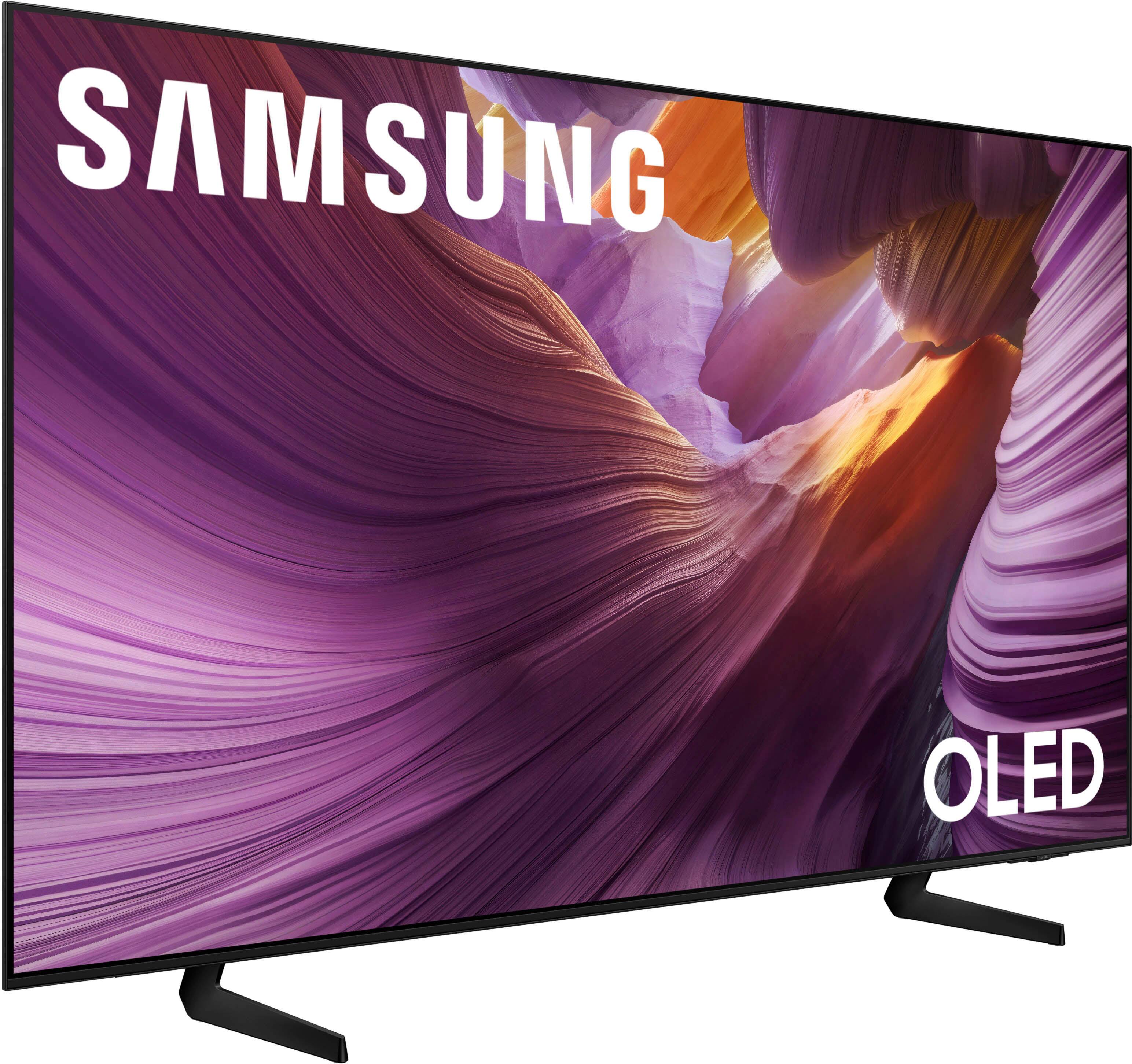 Samsung 55" Class S85F Series 4K OLED Vision AI Smart Tizen TV QN55S85FAFXZA front and back view