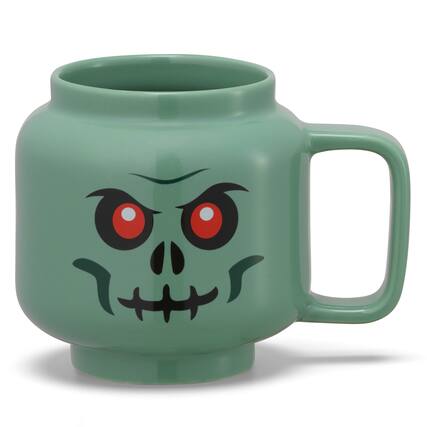 Front. Room Copenhagen - LEGO: Green Skeleton Small Ceramic Mug, 8.6oz - Green.