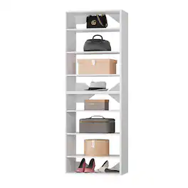 Roomtec - 31.5 in White Modular Closet System Unit-Customizable Wall Mounted Walk-In Closets for Bedroom or Walk-in Closet - White