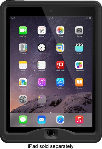 LifeProof - nüüd Case for Apple® iPad® Air 2 - Black - Larger Front