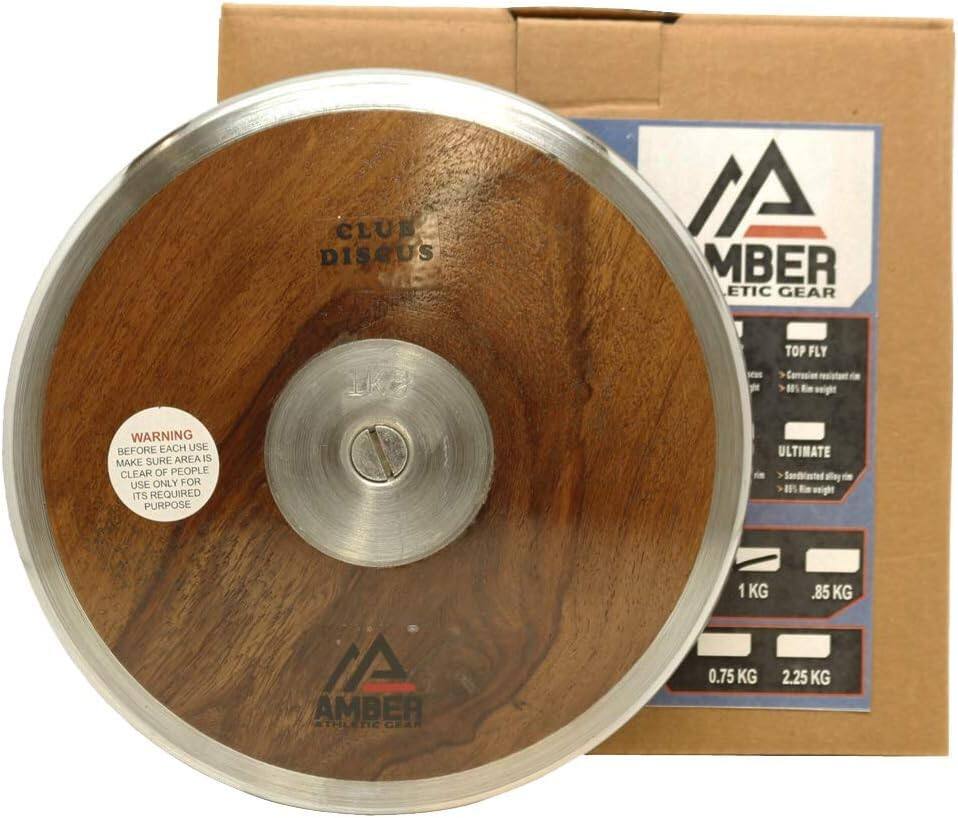 CLUB DISCUS  
AMBER ETIC GEAR  

TOP FLY  
ULTIMATE  

WARNING: BEFORE EACH USE MAKE SURE AREA IS CLEAR OF PEOPLE USE ONLY FOR ITS REQUIRED PURPOSE  

1 KG  
0.85 KG  
0.75 KG  
2.25 KG