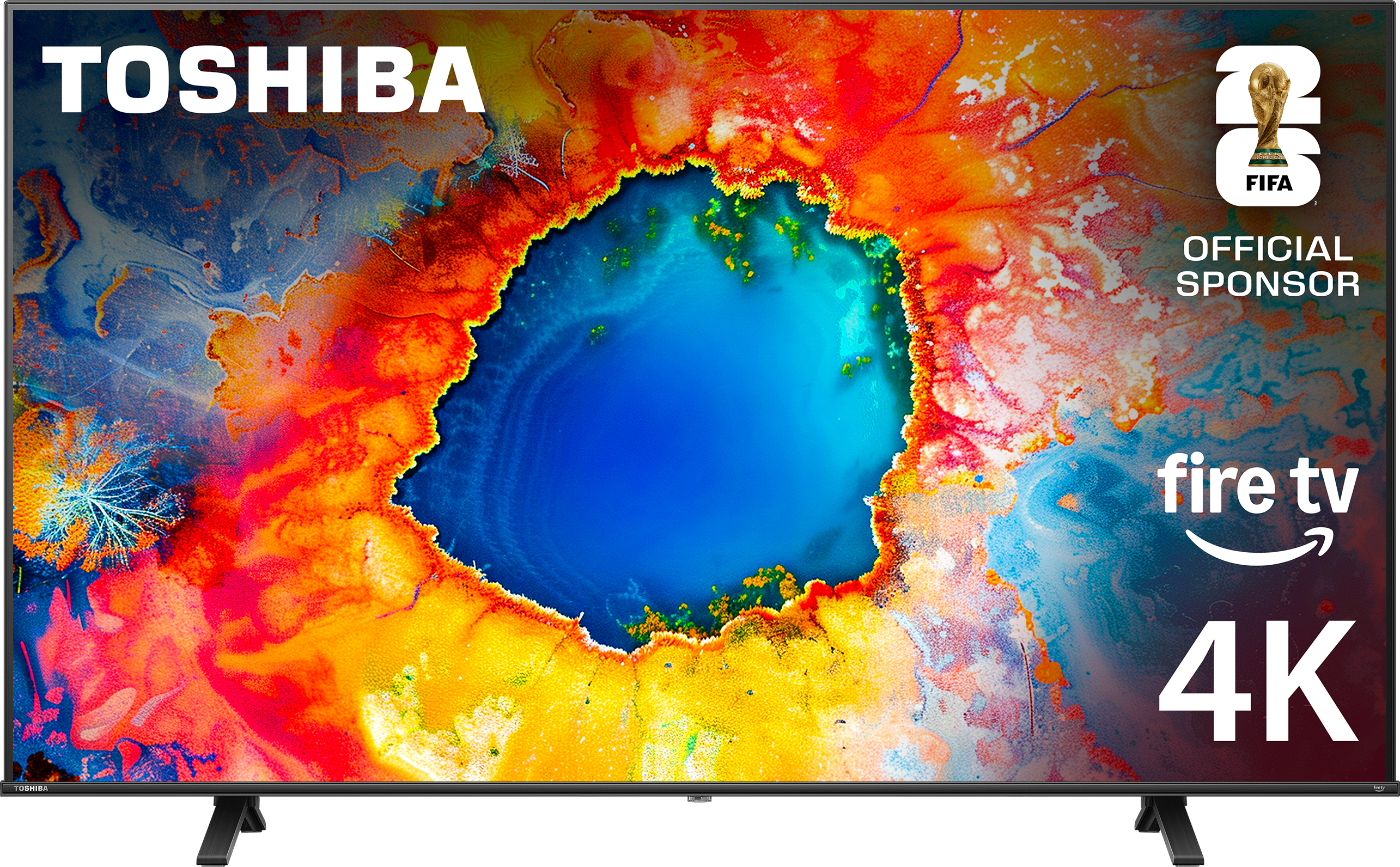 Toshiba 85" Class C350 Series LED 4K UHD Smart Fire TV front and back view