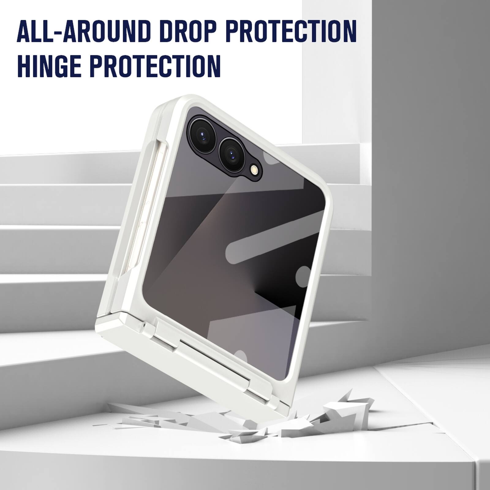 ALL-AROUND DROP PROTECTION  
HINGE PROTECTION