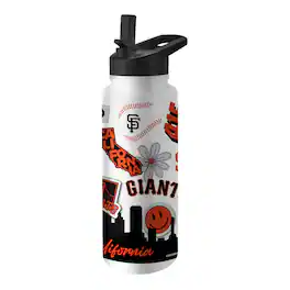 Logo Brands - San Francisco Giants 34oz. Native Quencher Bottle - Multicolor