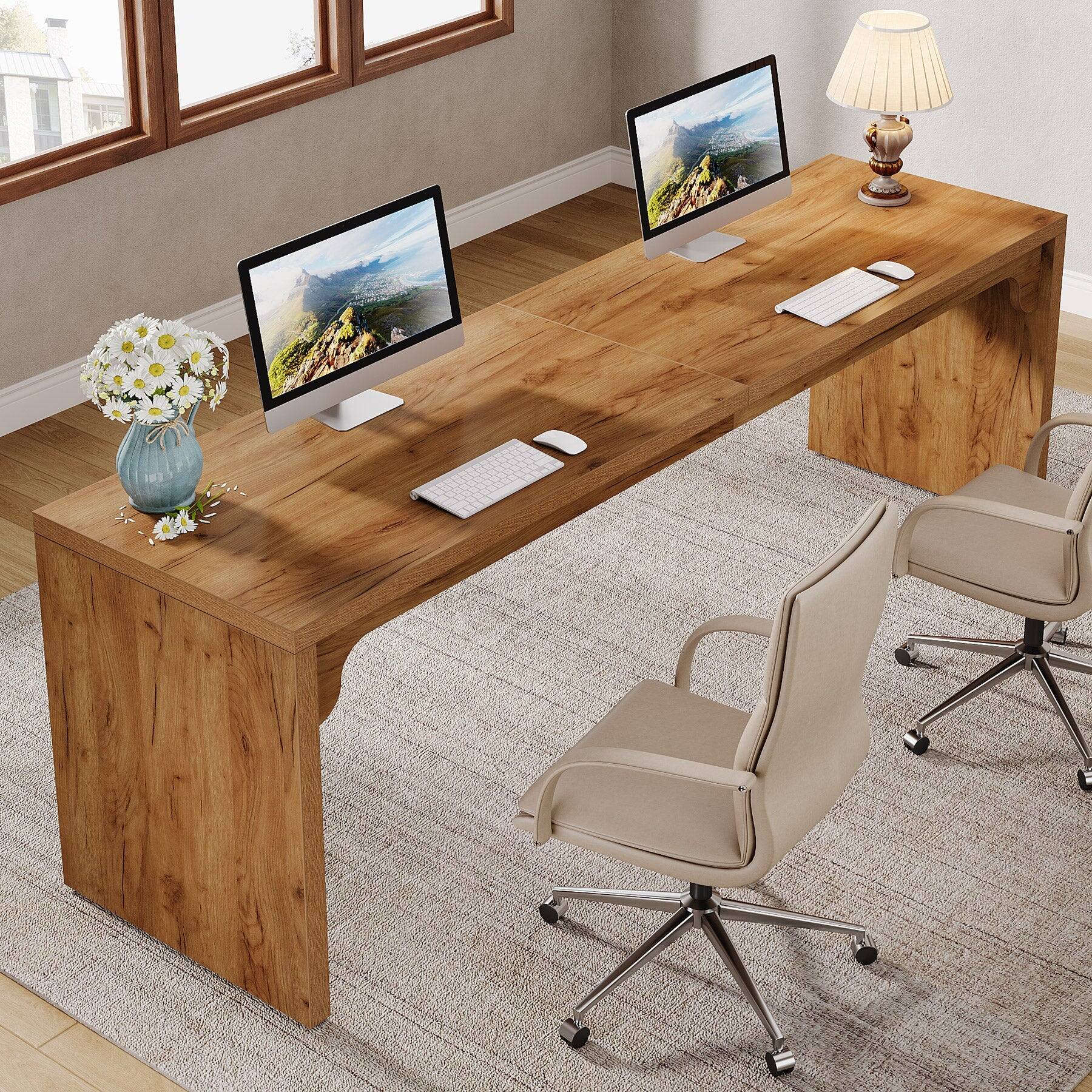 Tribesigns Office Computer Desk with Metal Frame, for Computer Work ...