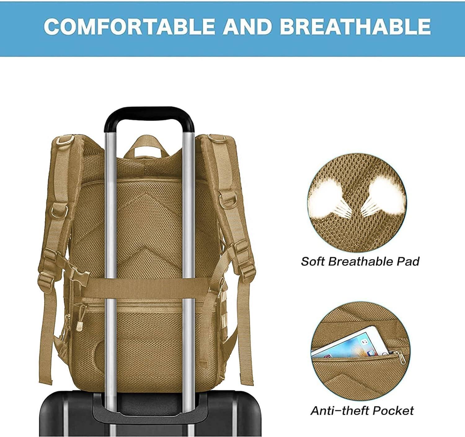 COMFORTABLE AND BREATHABLE

Soft Breathable Pad
Anti-theft Pocket