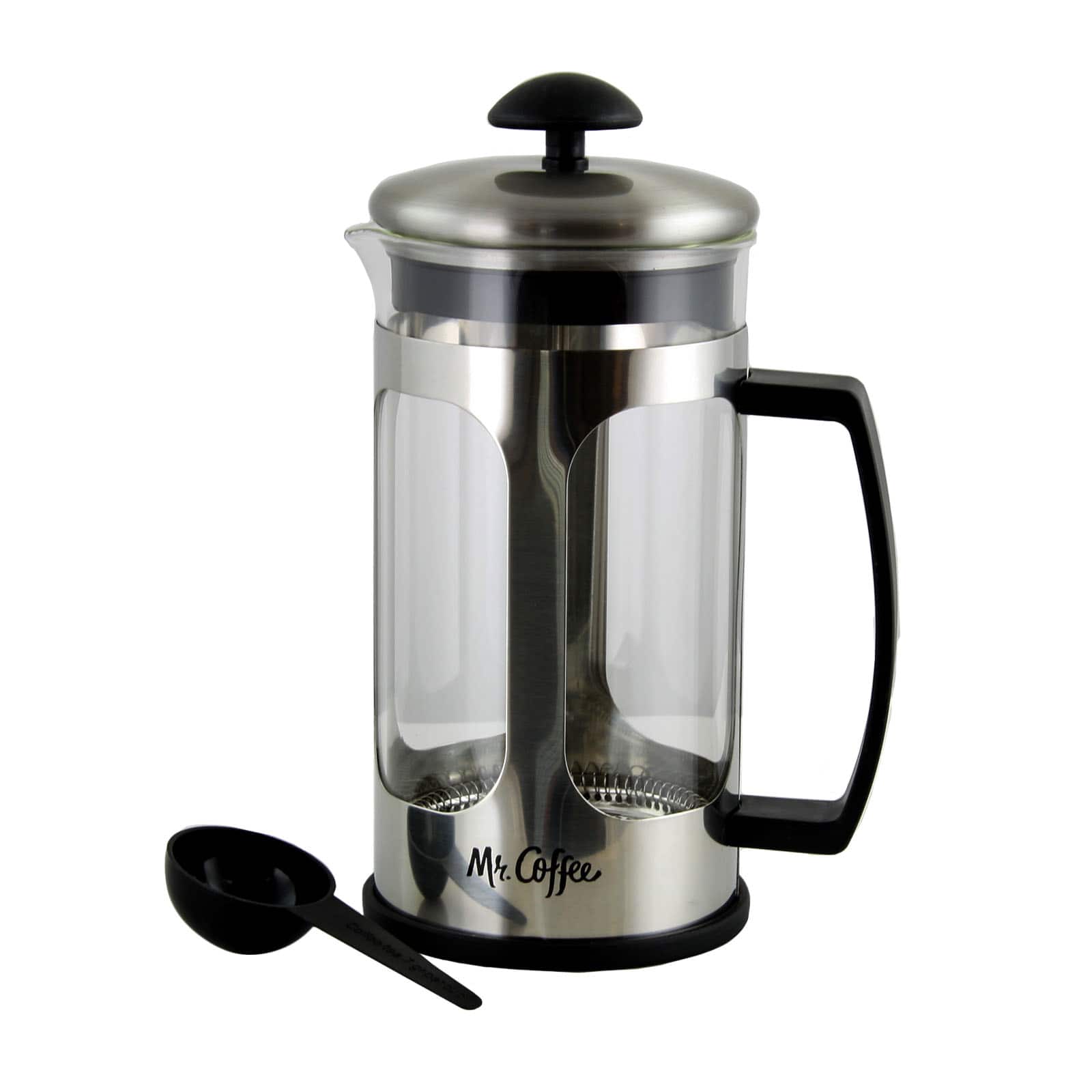 Mr. Coffee - Daily Brew 1.2 Quart Coffee Press - Chrome