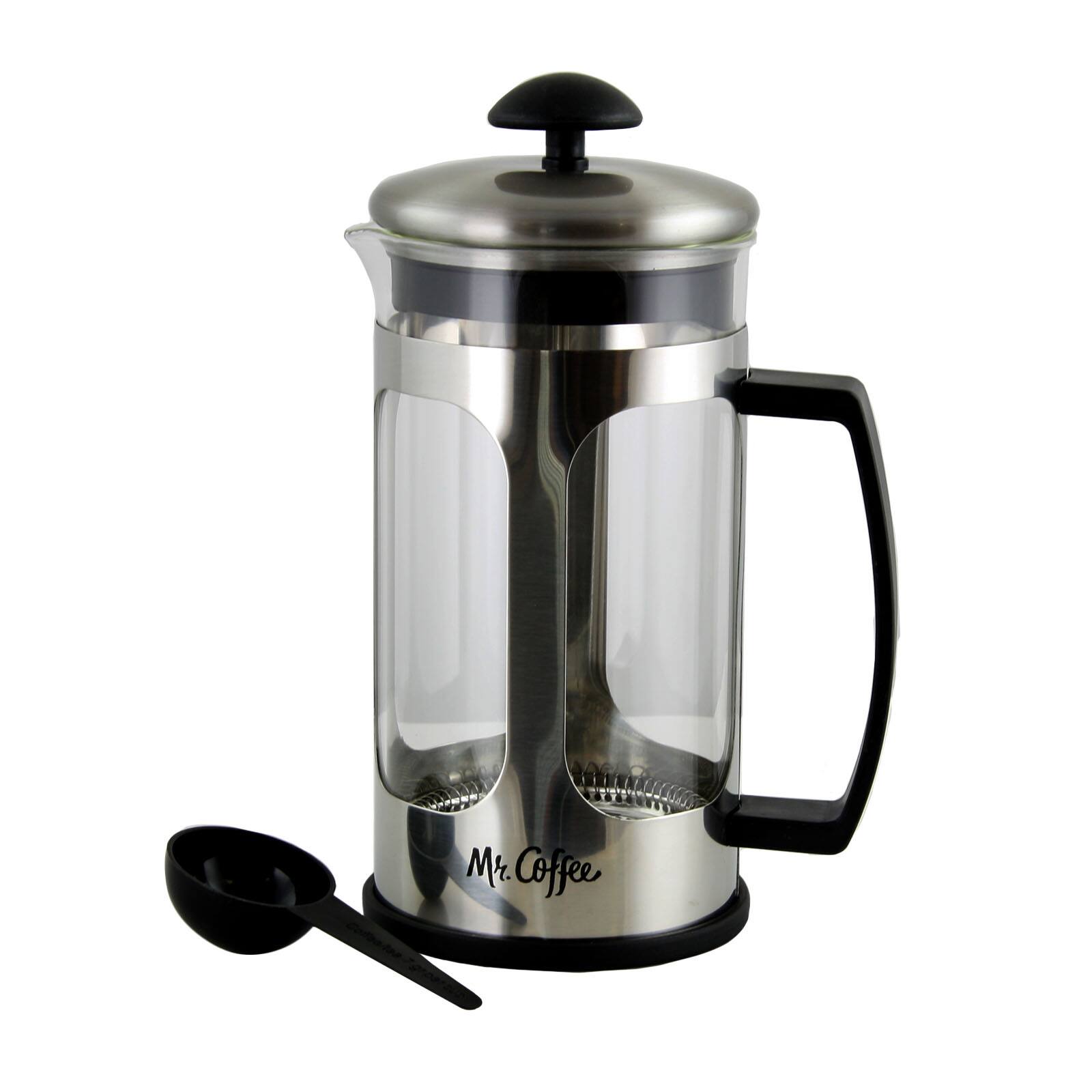 Mr. Coffee - Daily Brew 1.2 Quart Coffee Press - Chrome