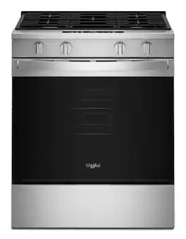 Whirlpool - 5.0 Cu. Ft. Smart Freestanding Slide-In Gas Range with Air Cooking Technology and Steam Clean - Stainless Steel