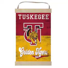 Jardine - Tuskegee Golden Tigers Retro Logo Banner Sign - Maroon