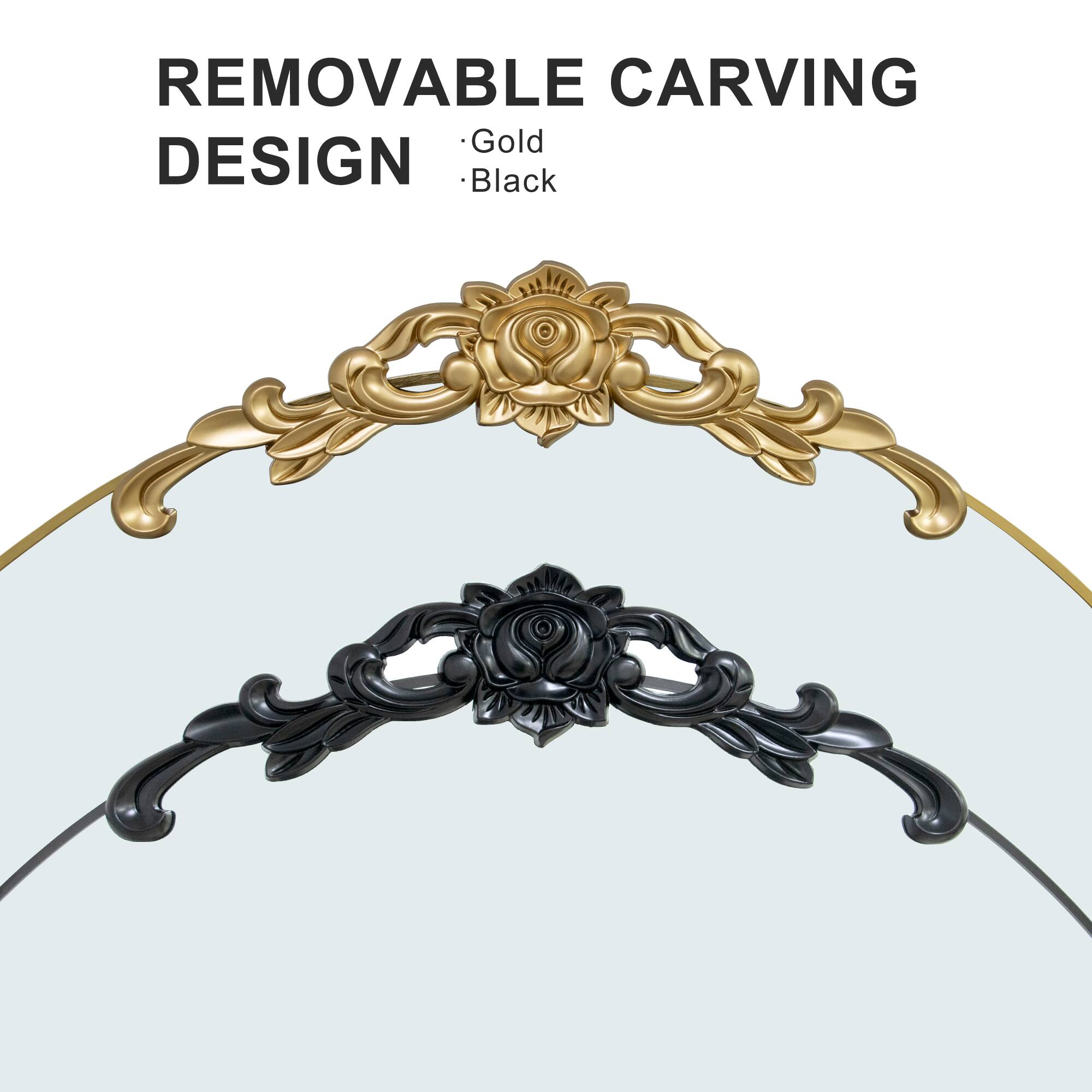 REMOVABLE CARVING DESIGN  
- Gold  
- Black