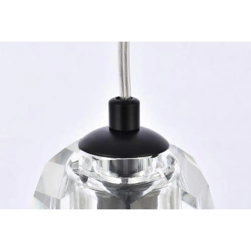 Alt View 1. Elegant Lighting - Eren 1 light Black pendant - Black.