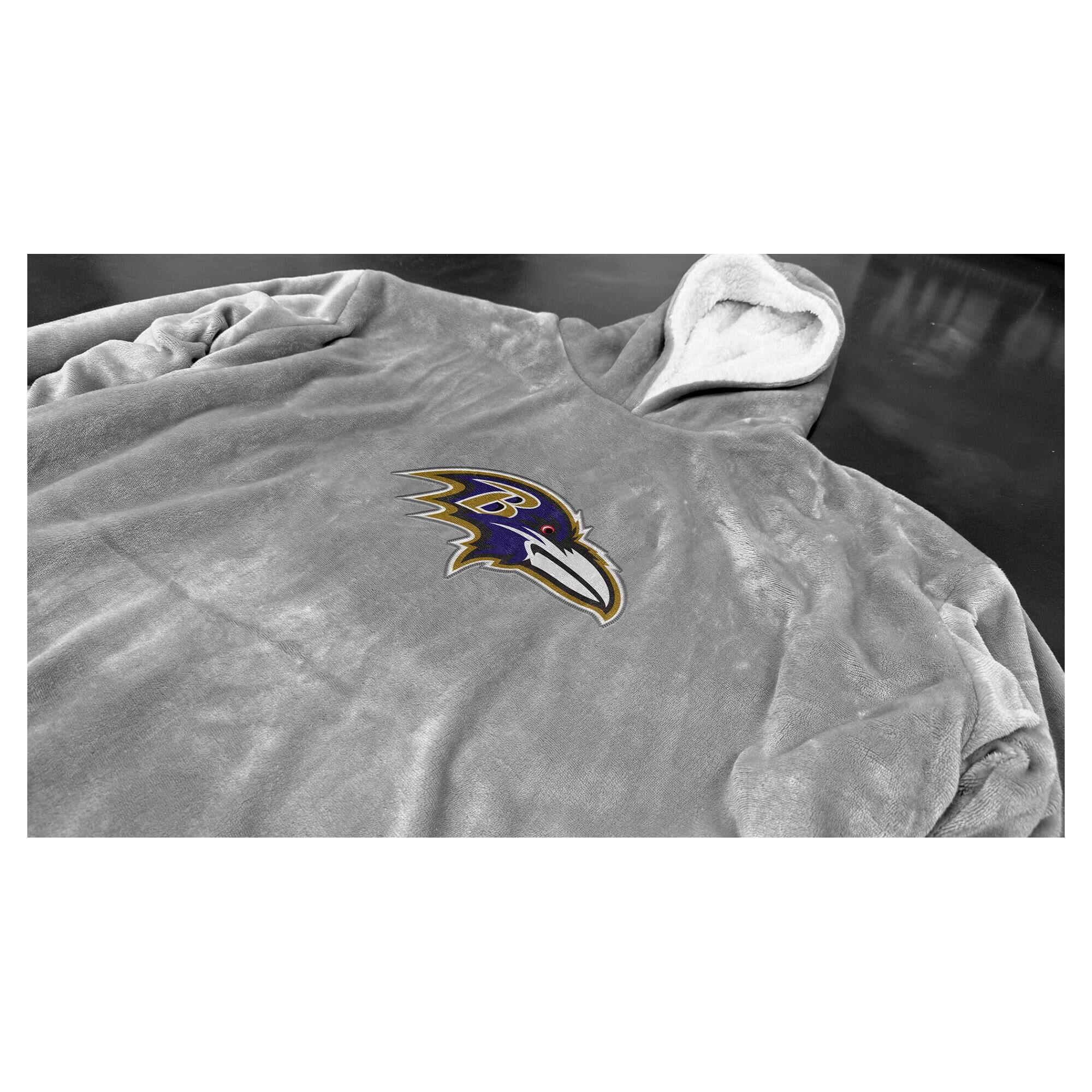 Alt View 1. Pegasus - Baltimore Ravens 54" x 72" Big Logo Wearable Blanket - Multicolor.