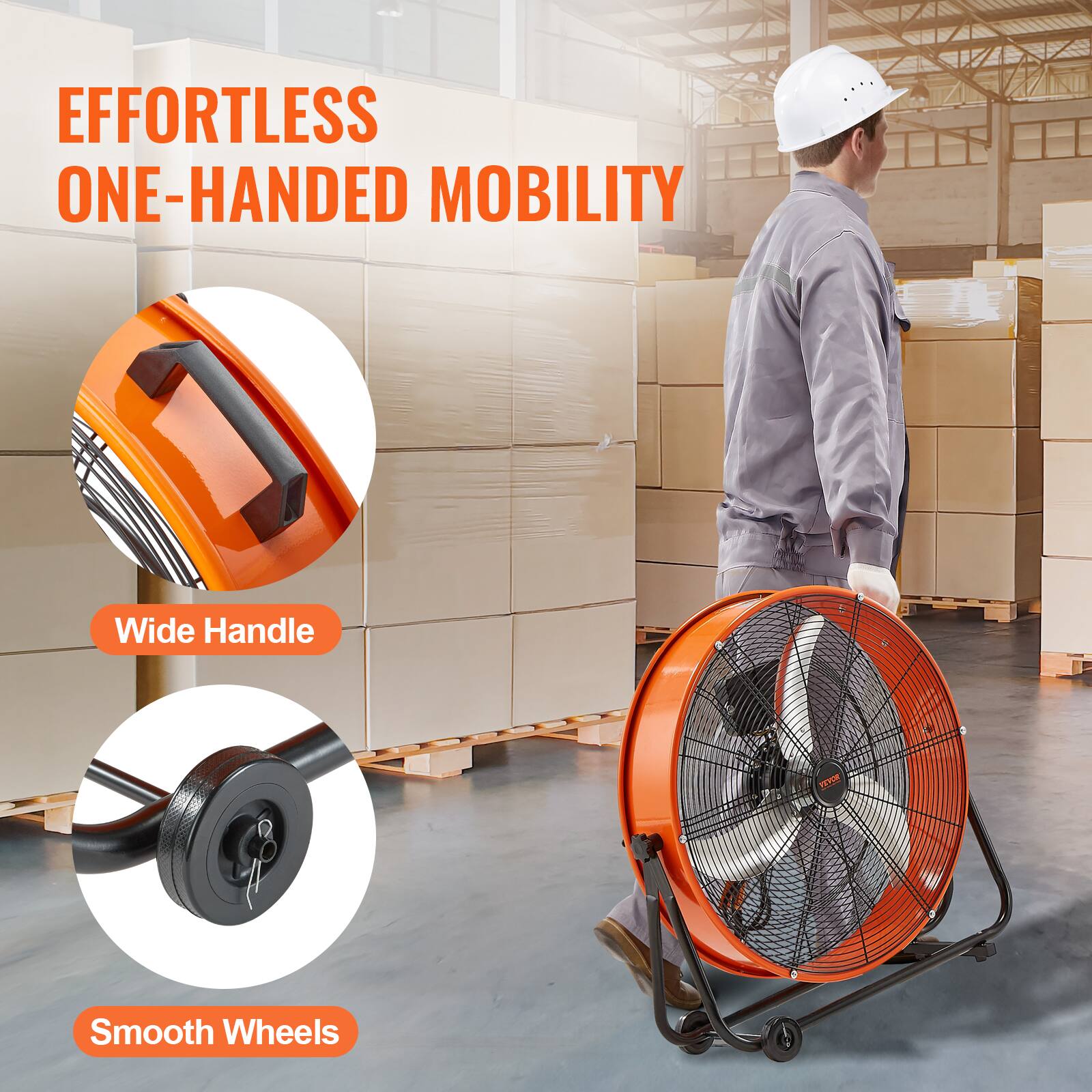 EFFORTLESS ONE-HANDED MOBILITY  
Wide Handle  
Smooth Wheels