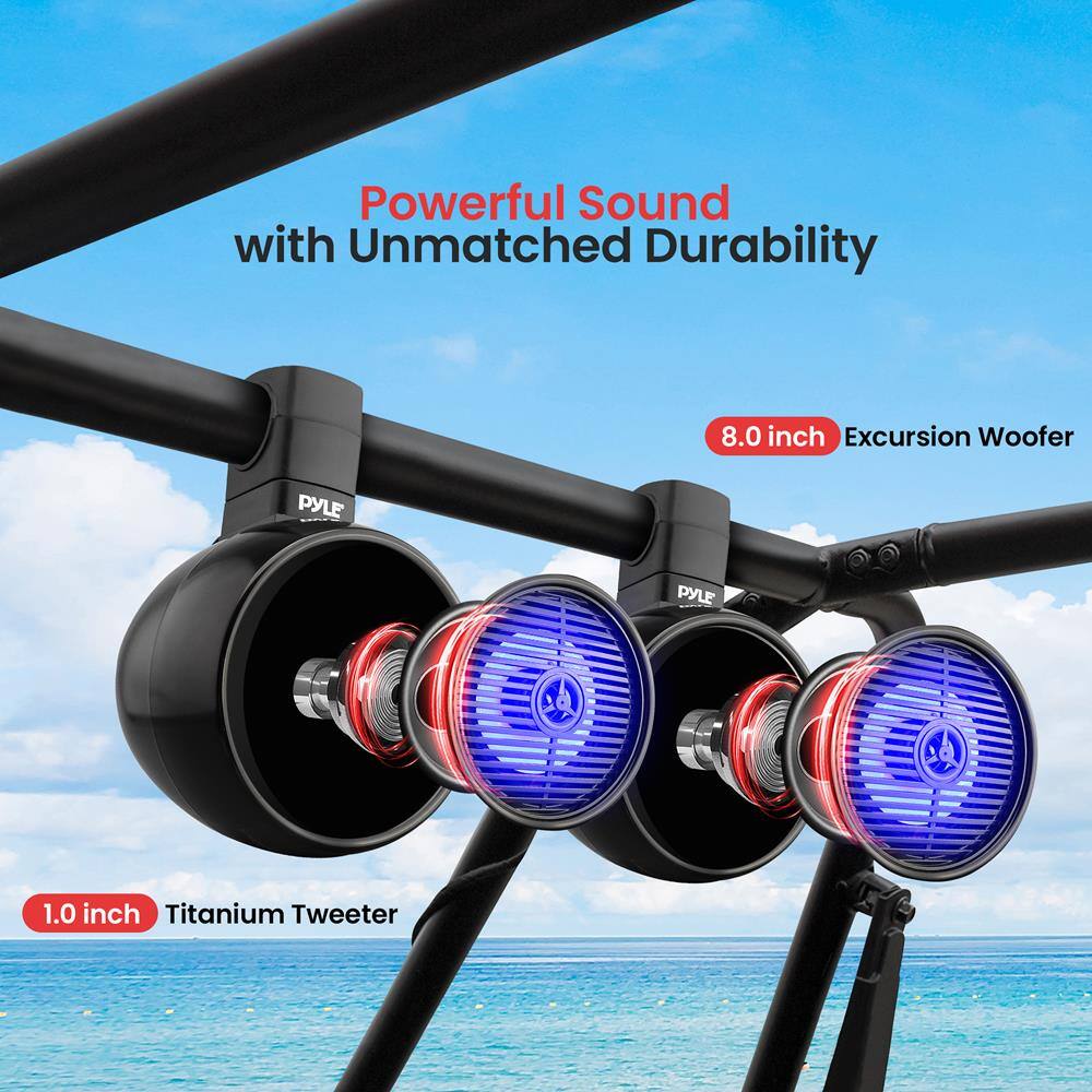 Powerful Sound with Unmatched Durability

8.0 inch Excursion Woofer

1.0 inch Titanium Tweeter