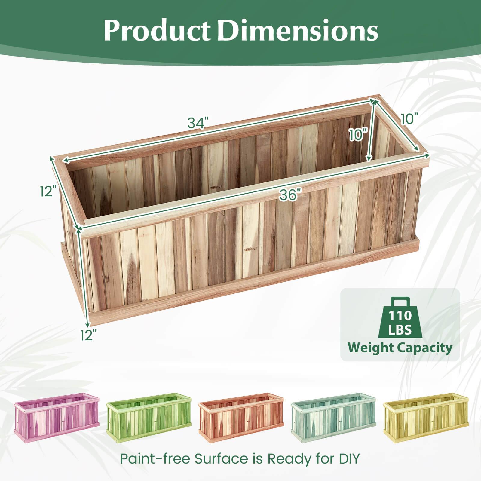 Product Dimensions: 34" x 10" x 10" x 12" x 36" x 12"  
Weight Capacity: 110 LBS  
Paint-free Surface is Ready for DIY