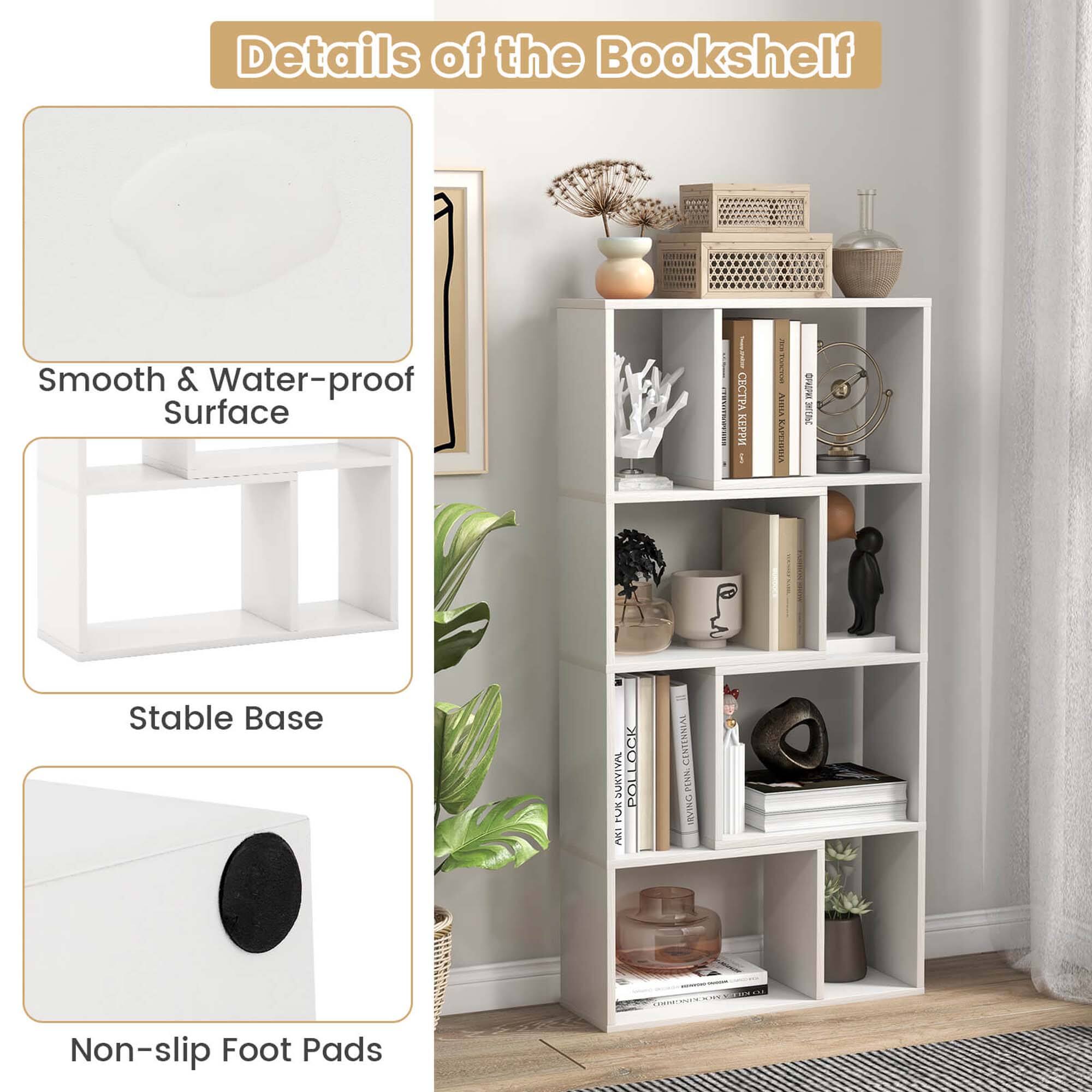 Details of the Bookshelf
Smooth & Water-proof Surface
Stable Base
Non-slip Foot Pads
