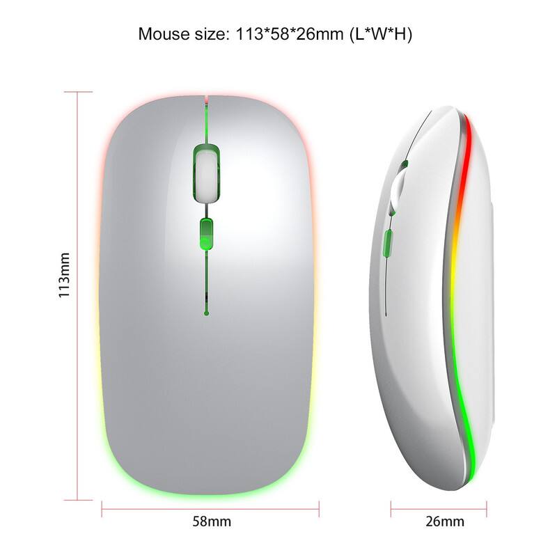 Mouse size: 113*58*26mm (L*W*H)  
113mm 58mm 26mm