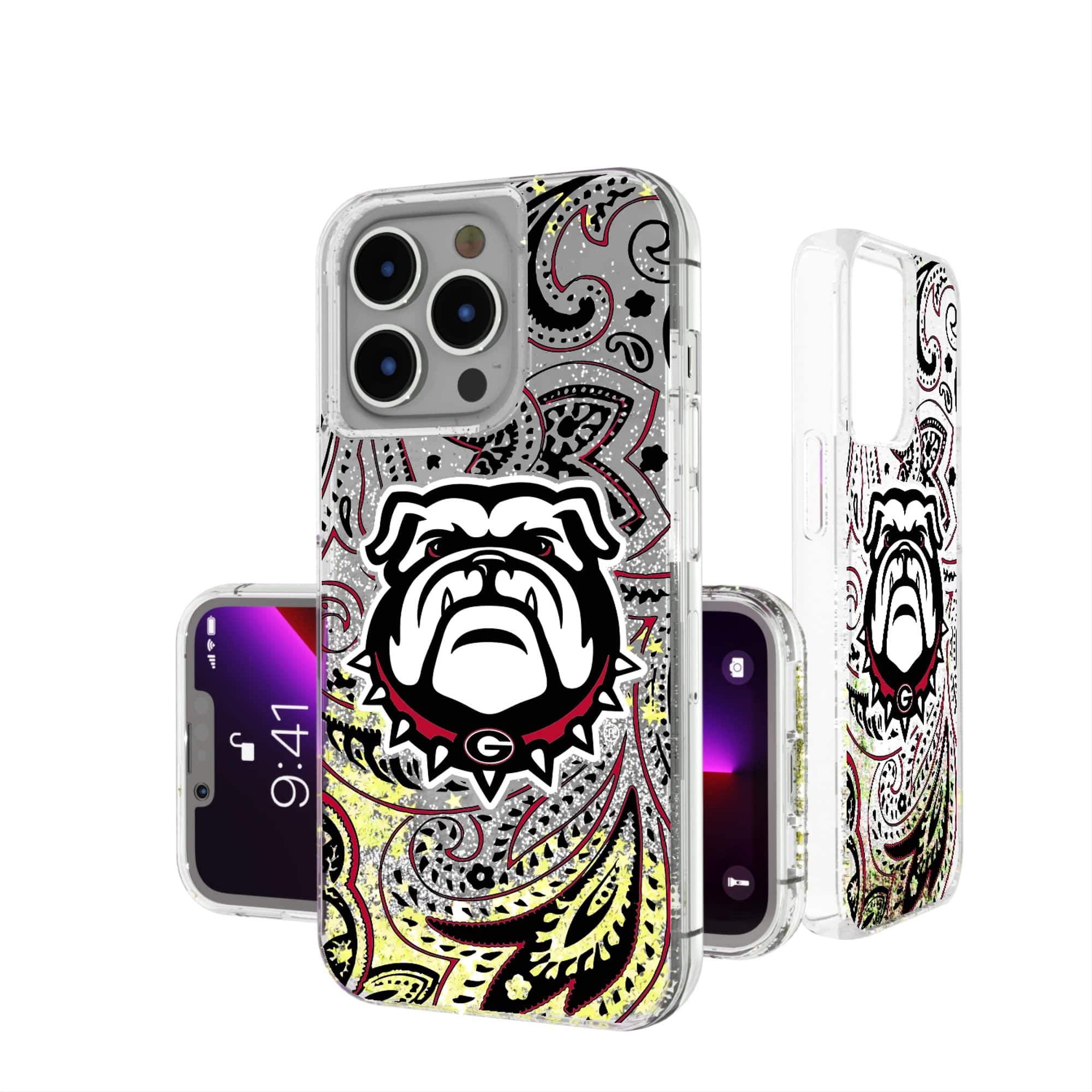 Keyscaper - NCAA - Georgia Bulldogs iPhone Glitter Case - 16 Pro Max - Multicolor