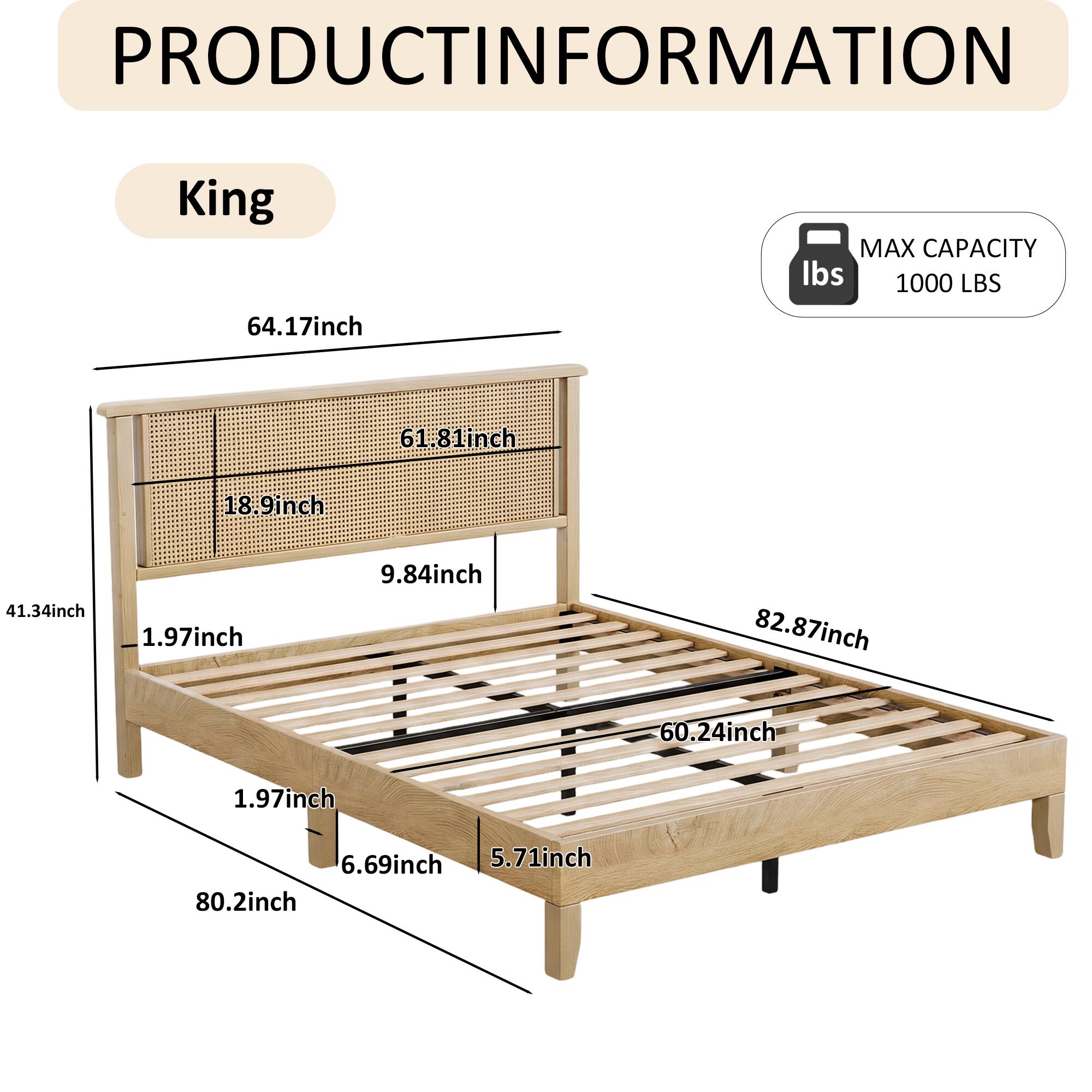 PRODUCT INFORMATION

King

MAX CAPACITY lbs 1000 LBS

64.17inch
61.81inch
18.9inch
41.34inch
1.97inch
9.84inch
82.87inch
60.24inch
1.97inch
6.69inch
5.71inch
80.2inch